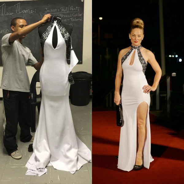 *Christopher has had a recent opportunity to design a gorgeous dress for Villa Rosa actress Dorette Potgieter for the Royal Soapie Awards. Vila Rosa scooped an accolade for Most Popular Soapie in 2015*